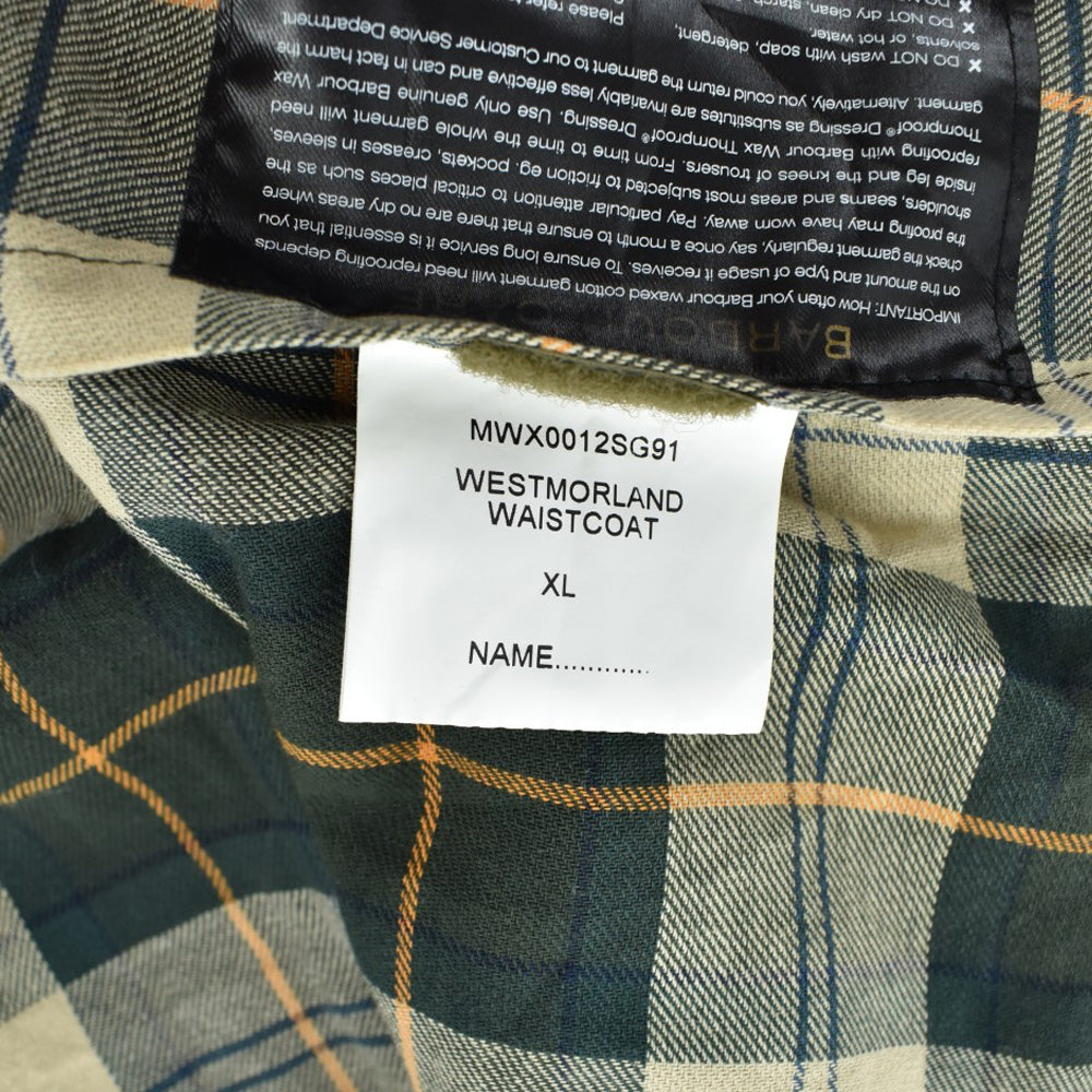 Barbour 3ワラント WESTMORLAND オイルドベスト 261006H