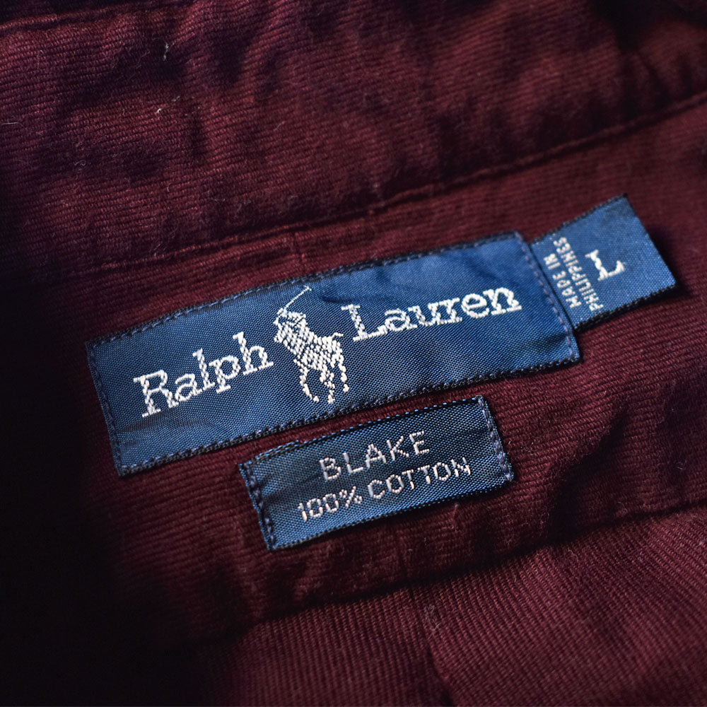 90's　Ralph Lauren/ラルフ ローレン “BLAKE” 無地 ボタンダウンシャツ　230510