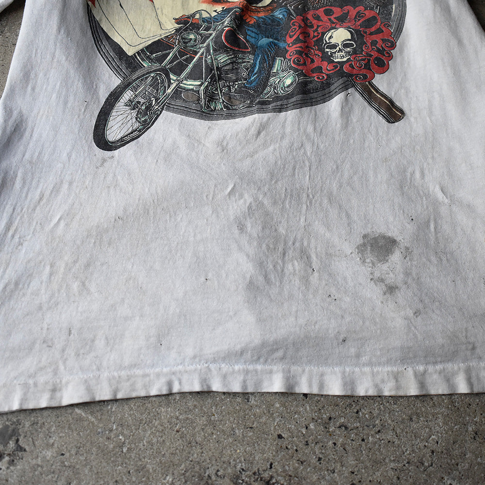 90's skull＆bike Tシャツ 240328H