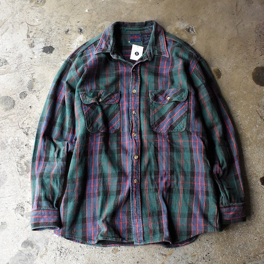 90's DAKOTA チェック柄 ヘビーフランネルシャツ 250412H