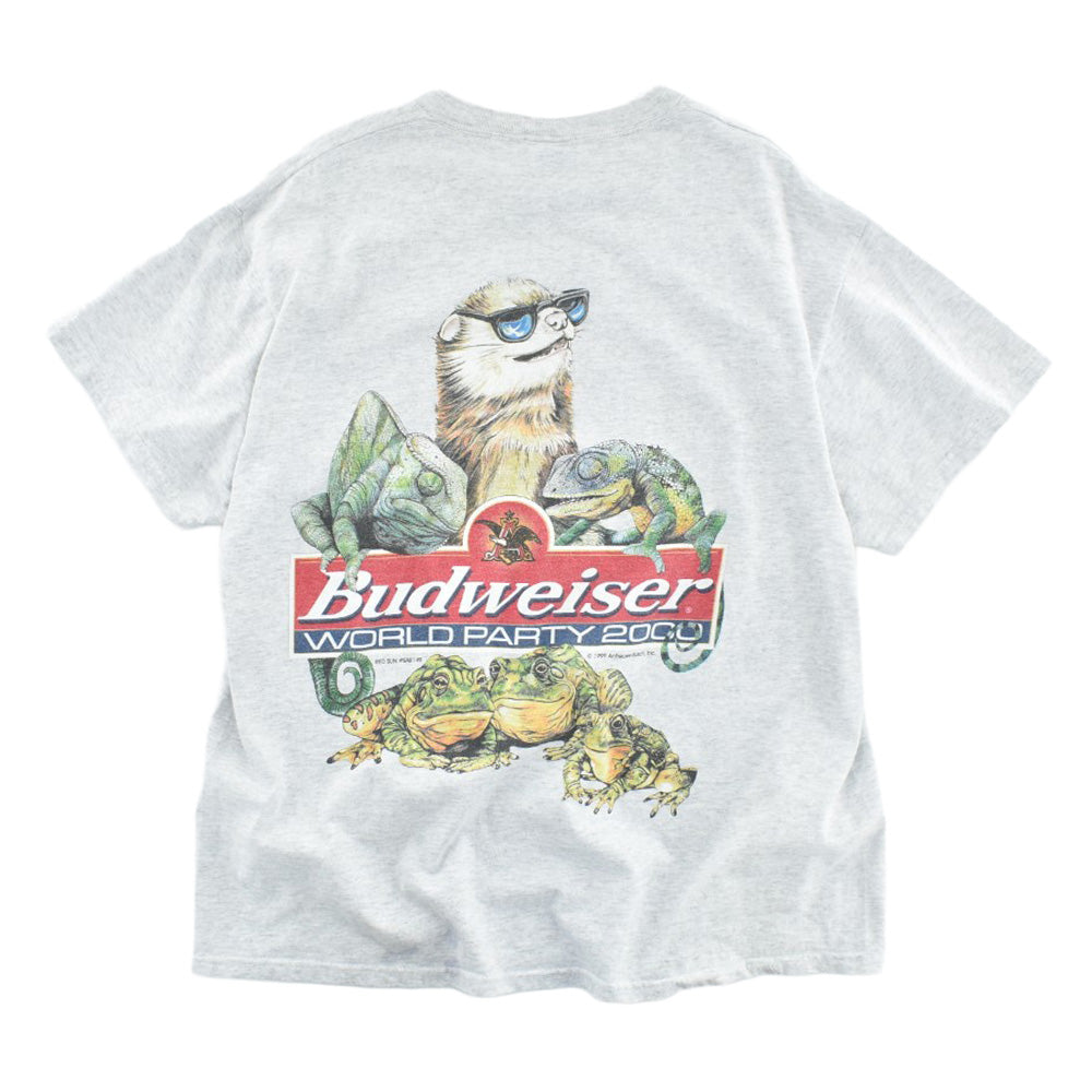 90's Budweiser "World Party 2000" アニマル プロモTシャツ 260619H