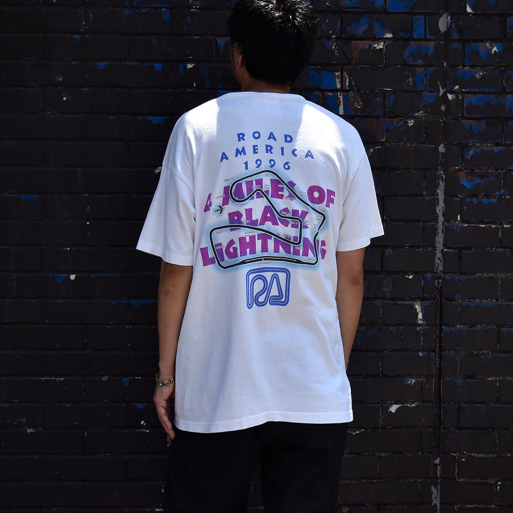90's Road America 1996 “4 Miles of Black Lightning” レーシング Tシャツ 250725H