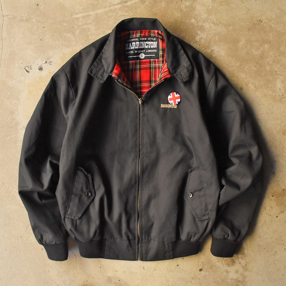 90's~Made in England Harrington Jacket ブラック×タータンチェックライナー 250930H