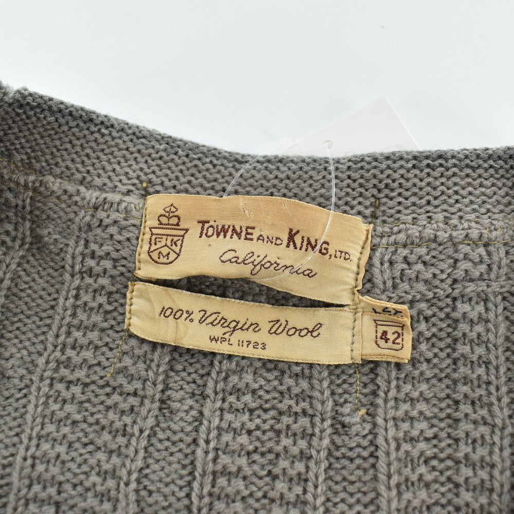 50’s~ Towne and King ケーブルニット カーディガン 261020H