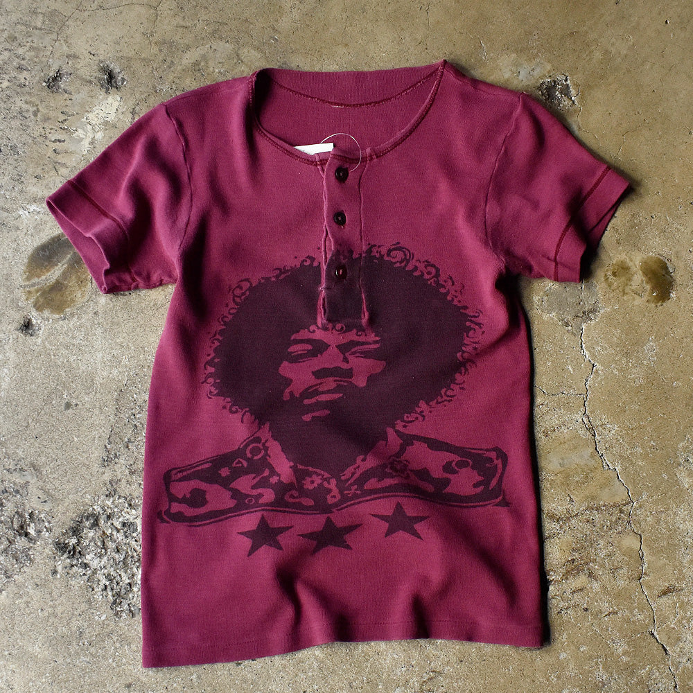 70's Jimi Hendrix ヘンリーネックTシャツ “Couleurshirt掲載” 231130HY33