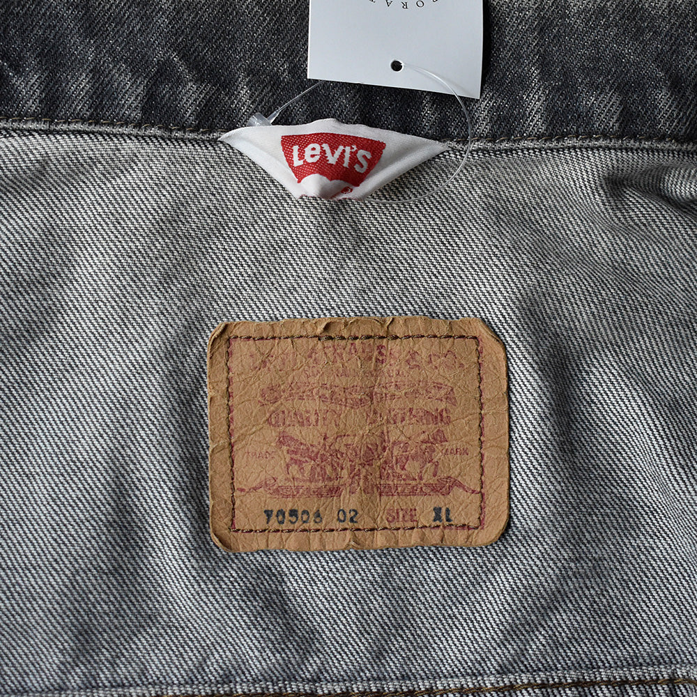 90's Levi's 70506 02 先染めブラック デニムジャケット Made in Great Britain 250719H
