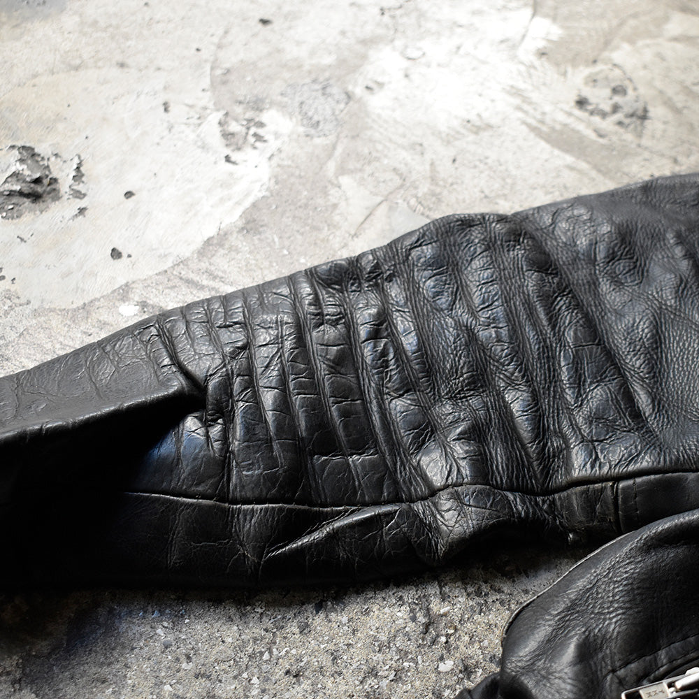 80's LEATHER 2000 ライダース レザージャケット 231204H