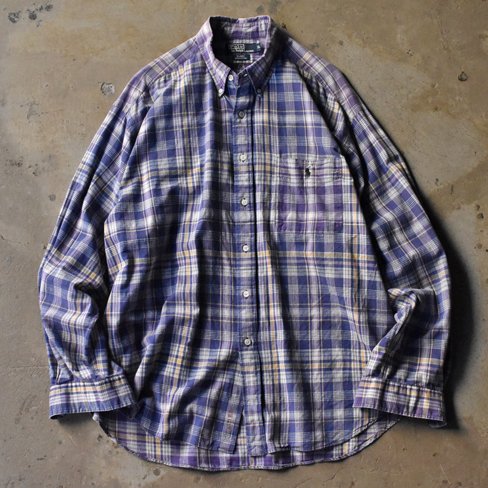 90's Ralph Lauren “BLAIRE” チェック ボタンダウンシャツ 240517 S2106