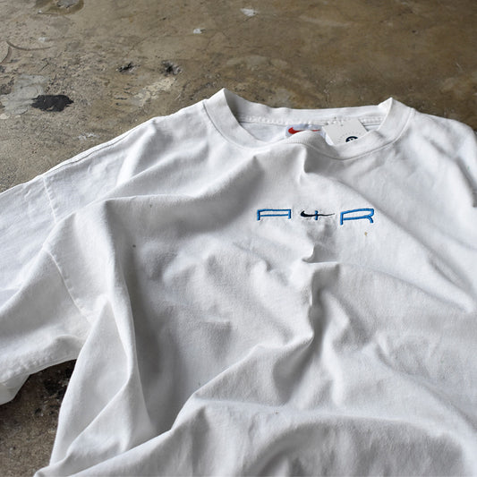 90's NIKE “swoosh & AIR” センターロゴ 刺繍 Tシャツ 240801H