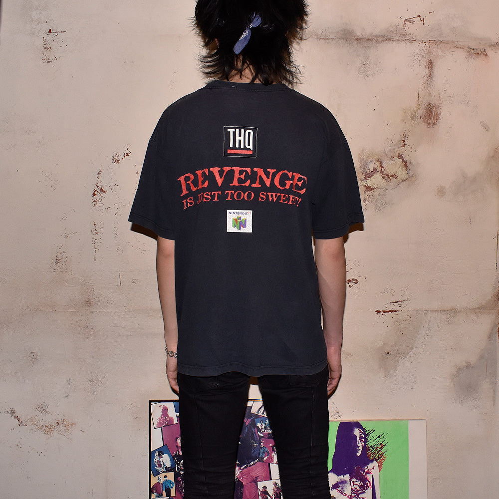 90's NINTENDO 64 “WCW/nWo Revenge” Game Tシャツ 250506H