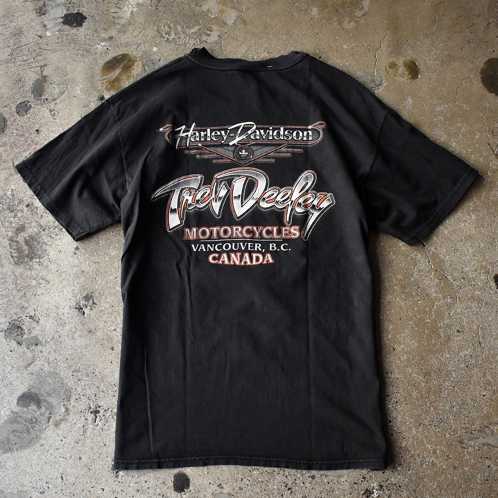Harley-Davidson 黒 Tシャツ イーグルデザイン H-D イーグルライダーTシャツ -ハーレーダビッドソン公式