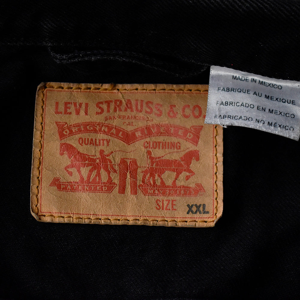 Levi’s PC9-72335-0013 刺繍 XXL size ブラック デニムジャケット 250622H