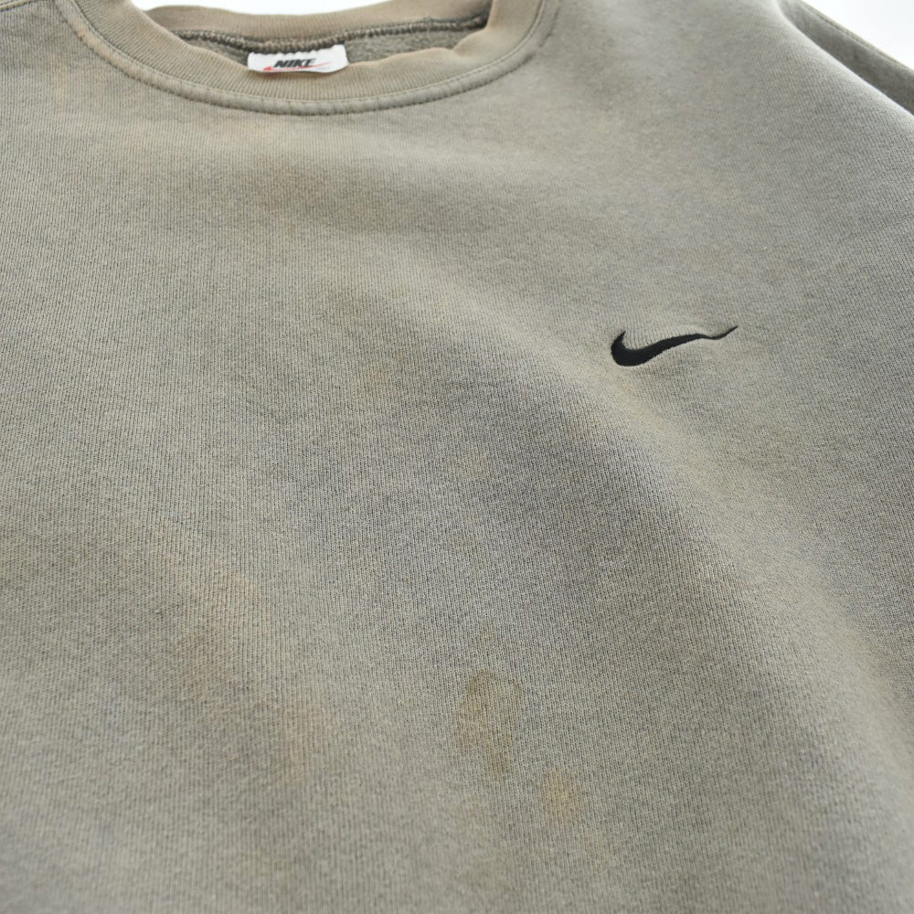 90's NIKE 刺繍ロゴ スモールスウッシュ フェード スウェット USA製 260814H