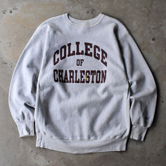 90’s Champion “COLLEGE OF CHARLESTON” 3段プリント RWスウェット 250507