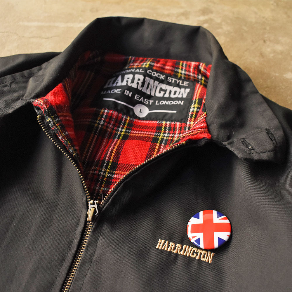90's~Made in England Harrington Jacket ブラック×タータンチェックライナー 250930H