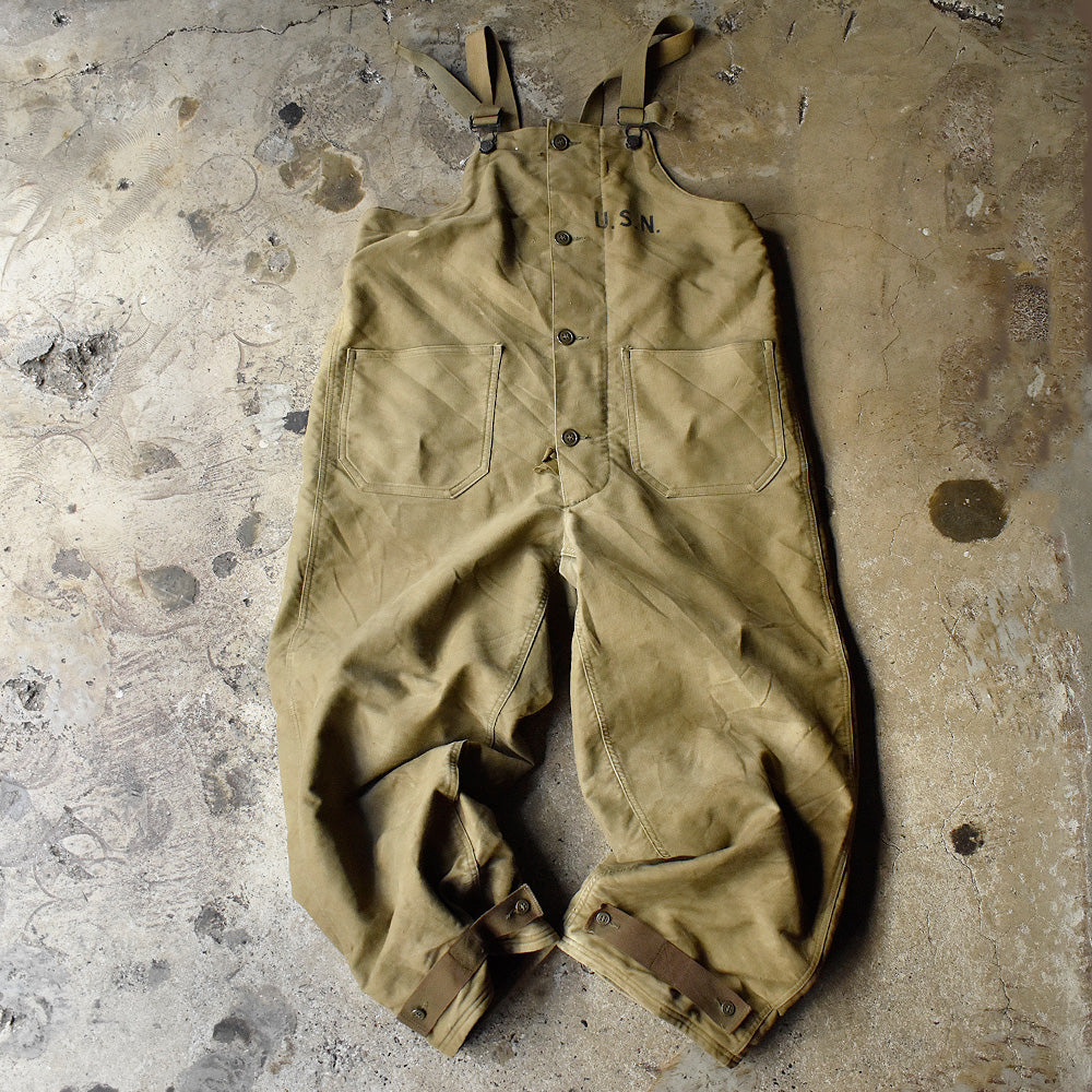 40's U.S. NAVY ステンシル入り N-1 デッキパンツ 250113H