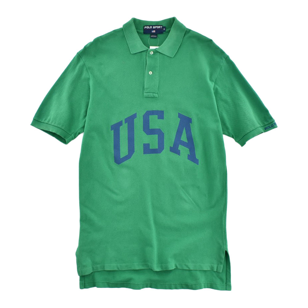 90's POLO SPORT RALPH LAUREN "USA" 鹿の子 ポロシャツ USA製 260410H