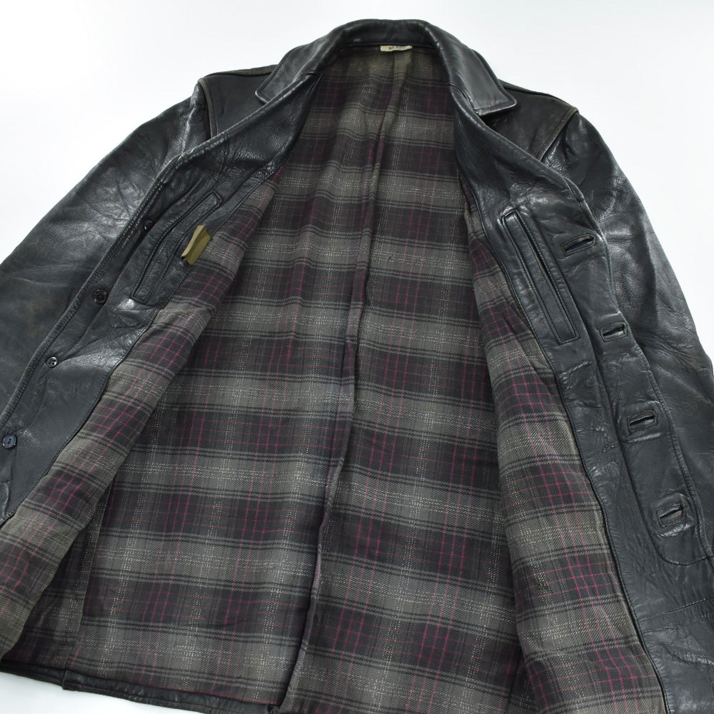 60's~ M.I.C フレンチレザー カーコート 260224H