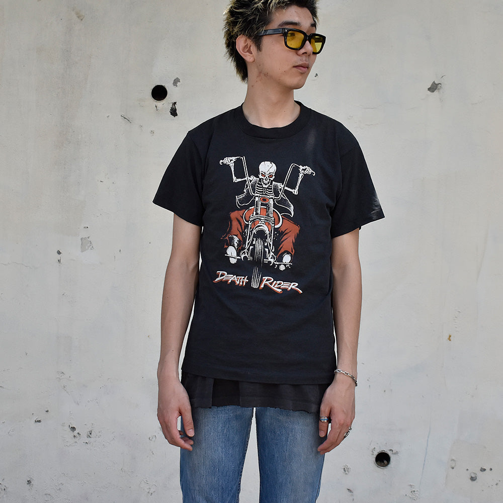 90's “DEATH RIDER“ Skull MC Tシャツ USA製 250722H