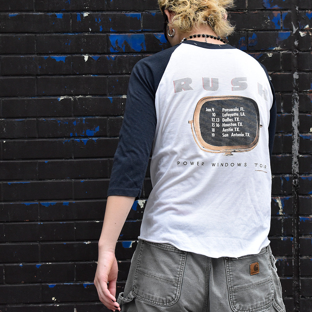 80's Rush “Power Windows“ Tour ラグランスリーブTシャツ 240824H