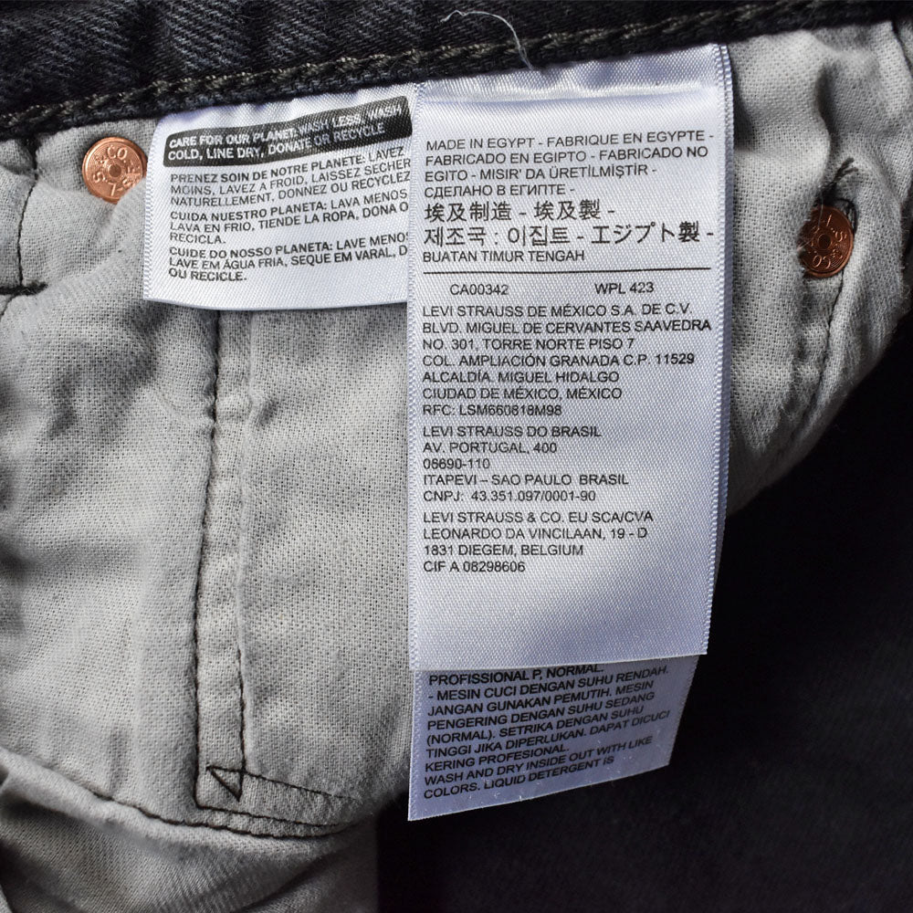 Levi's 501 ブラックデニムパンツ 240329