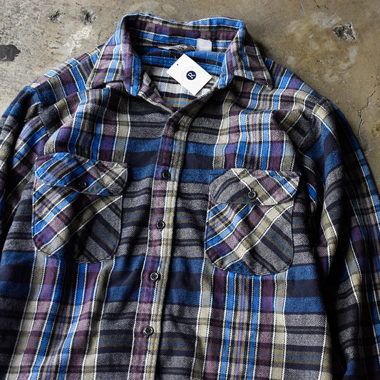 80's~ WINTER RUN チェック柄 ヘビーネルシャツ USA製 250526H