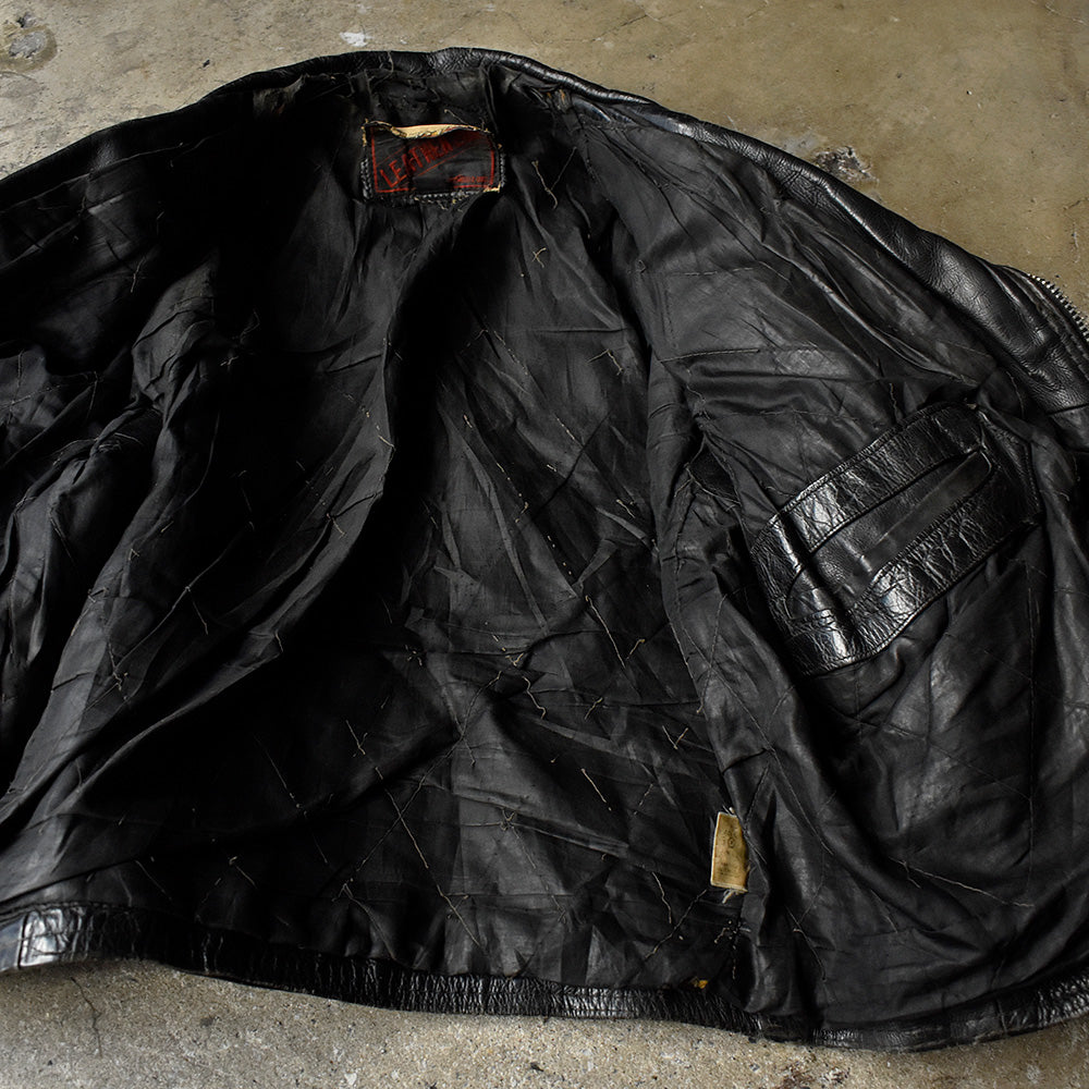 80's LEATHER 2000 ライダース レザージャケット 231204H