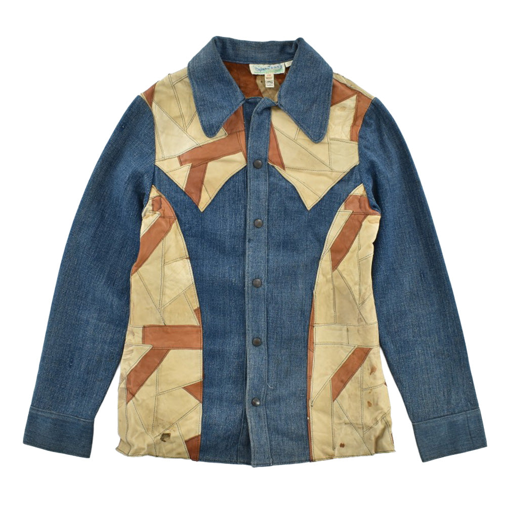 70's Dylan Jeans デニム×レザー ヒッピージャケット 260116H