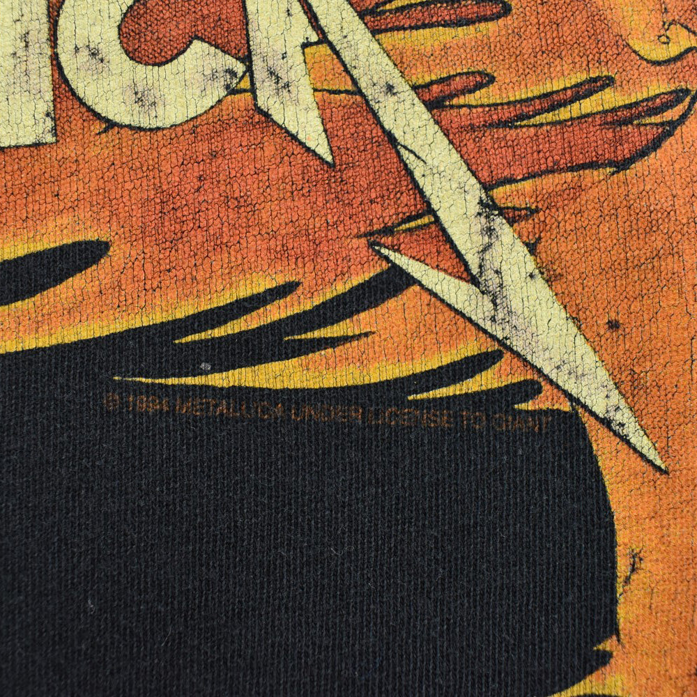 90's Metallica Pushead "Flaming Skull" スラッシュメタル ロックT 260728H