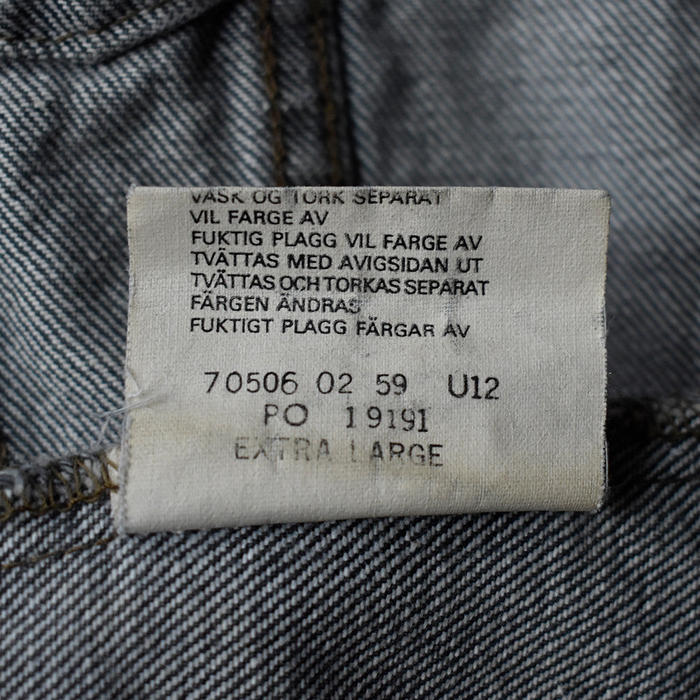 90's Levi's 70506 02 先染めブラック デニムジャケット Made in Great Britain 250719H