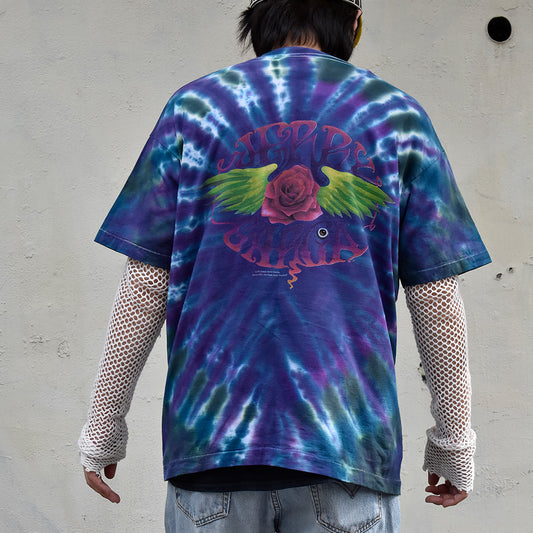 90's Grateful Dead “Jerry Garcia” オーバープリント タイダイ ロック Tシャツ 230930H
