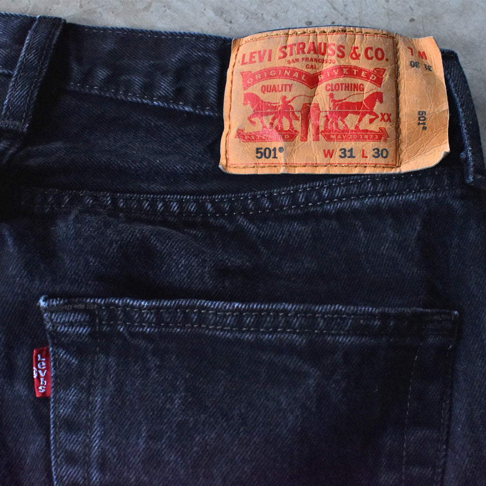 Levi's 501 ブラックデニムパンツ 240329