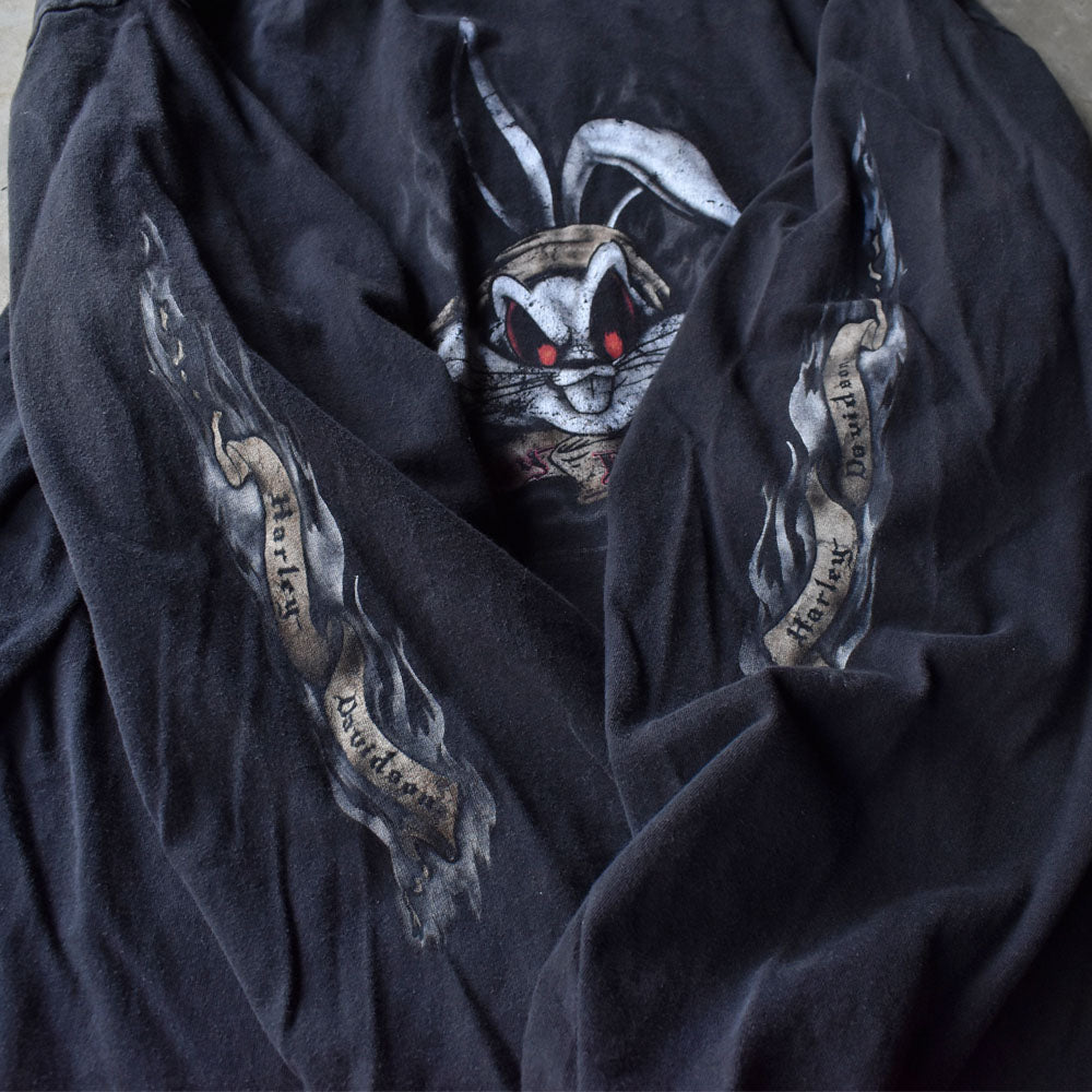 Y2K Harley-Davidson × Looney Tunes コラボ キャラTシャツ 240808