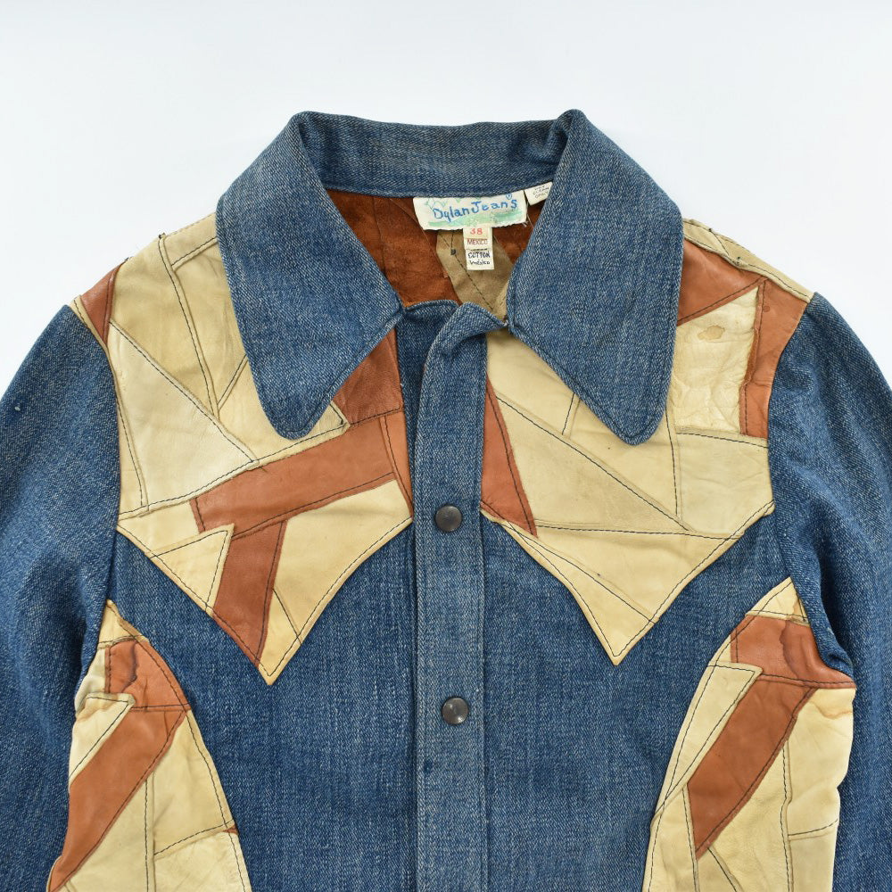 70's Dylan Jeans デニム×レザー ヒッピージャケット 260116H