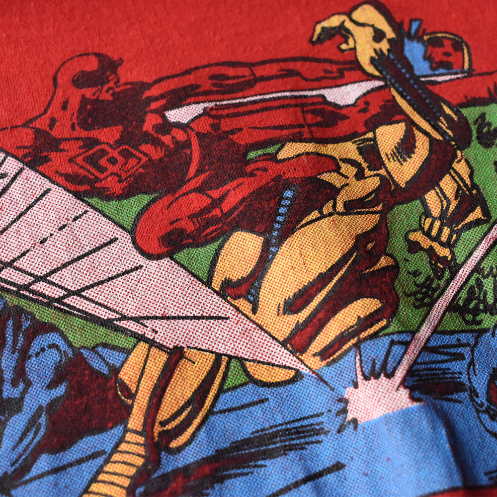 80’s MARVEL “Iron Man VS villain” アメコミ Tシャツ USA製 250909H
