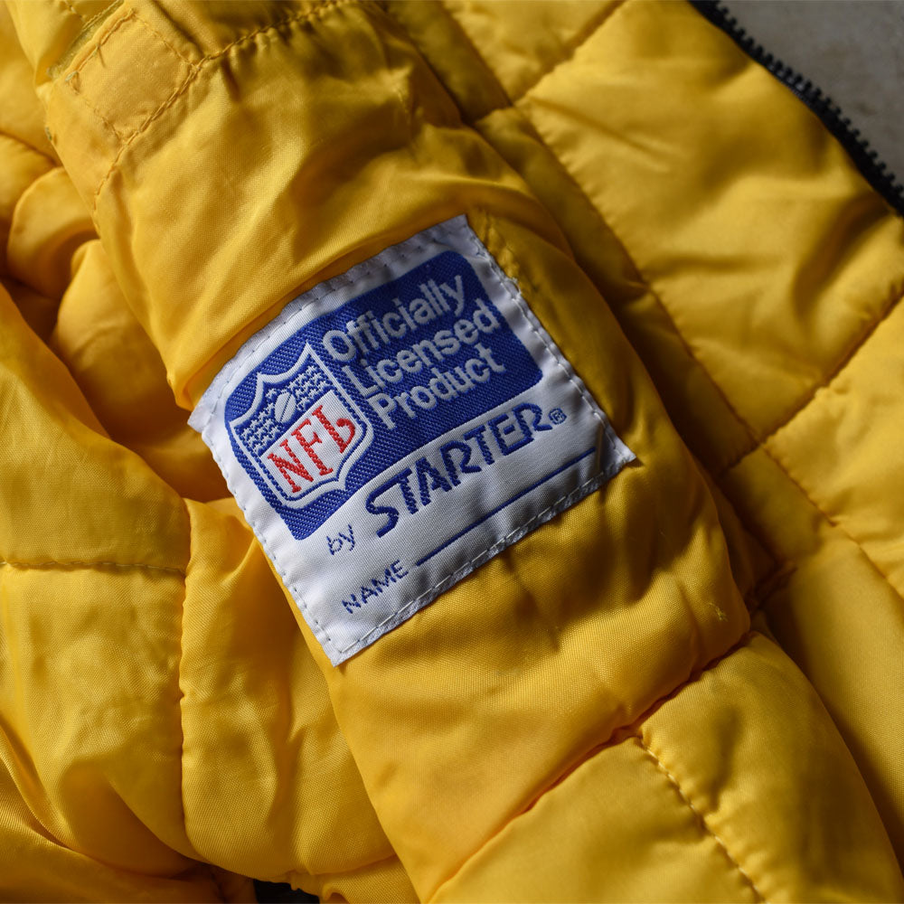 90’s STARTER “NFL Pittsburgh Steelers” 中綿入り フード ナイロンジャケット　240107