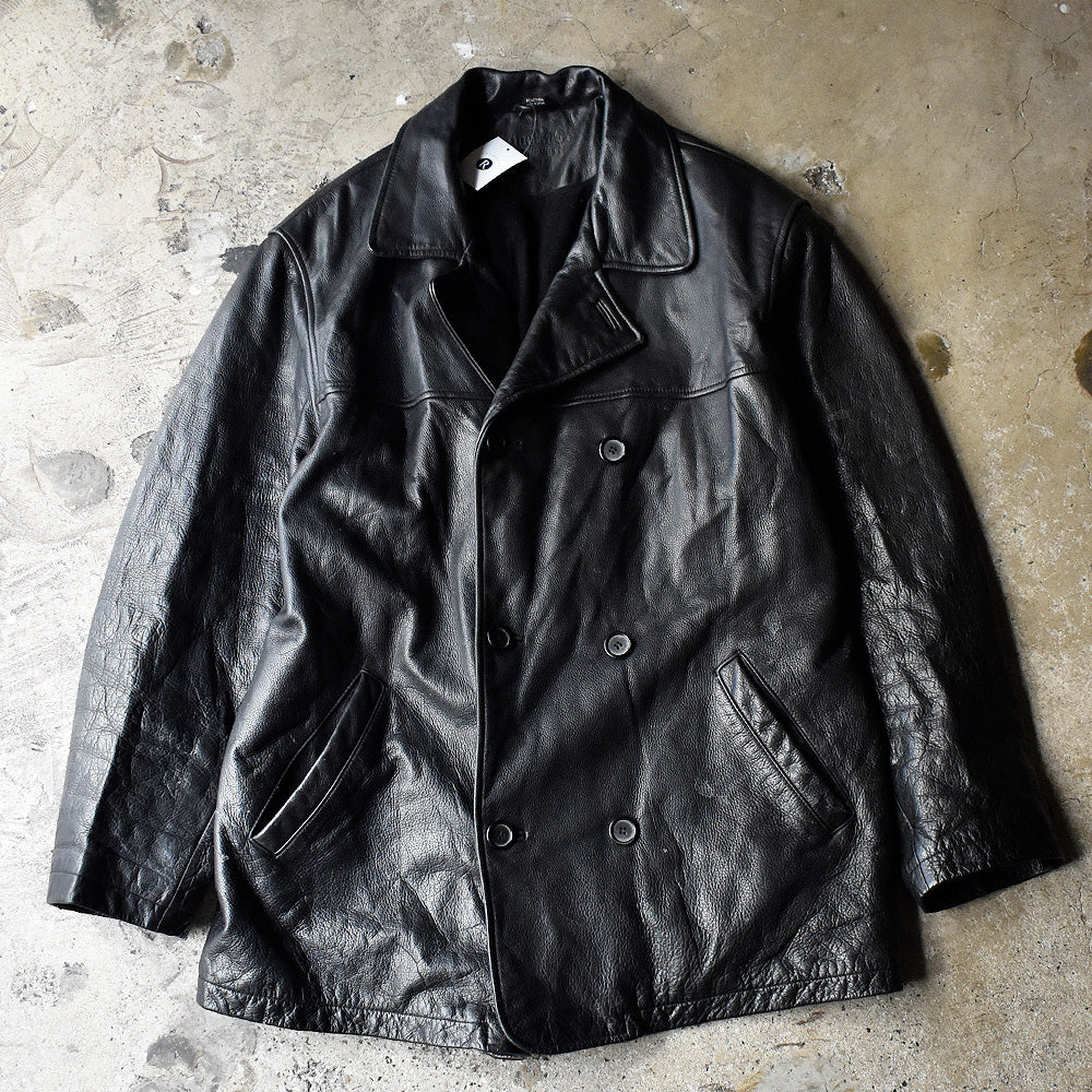 ケネスコール　ライダースレザーダメージ加工ジャケット 90's Kenneth Cole カーコート レザージャケット 240122 – LABORATORY®