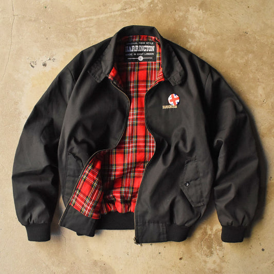 90's~Made in England Harrington Jacket ブラック×タータンチェックライナー 250930H