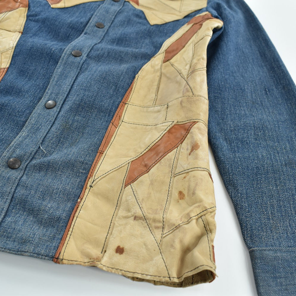70's Dylan Jeans デニム×レザー ヒッピージャケット 260116H