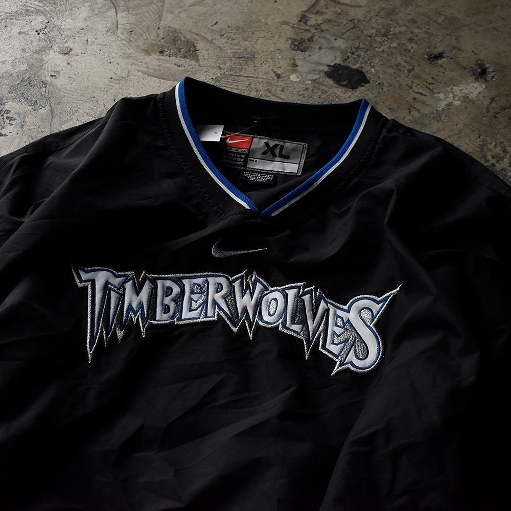 Y2K NIKE “NBA Minnesota Timberwolves” ナイロンプルオーバー 230914H