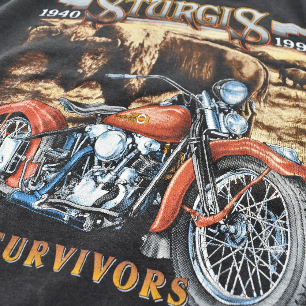 90's Harley-Davidson/3D EMBLEM "Sturgis 50th Anniversary" ハーレーT 260724H