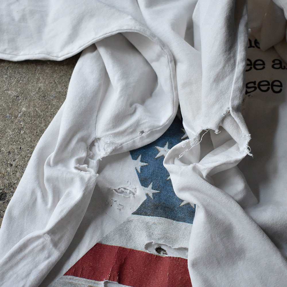 90's ボロ！ “40 Acres×Malcolm X“ ロングスリーブTシャツ USA製 250707H
