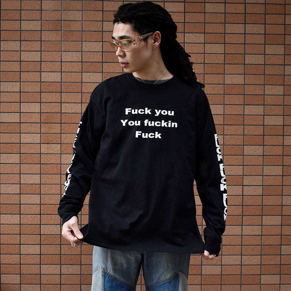 Y2K “Fuck you You fuckin Fuck” ロングスリーブTシャツ 240312H