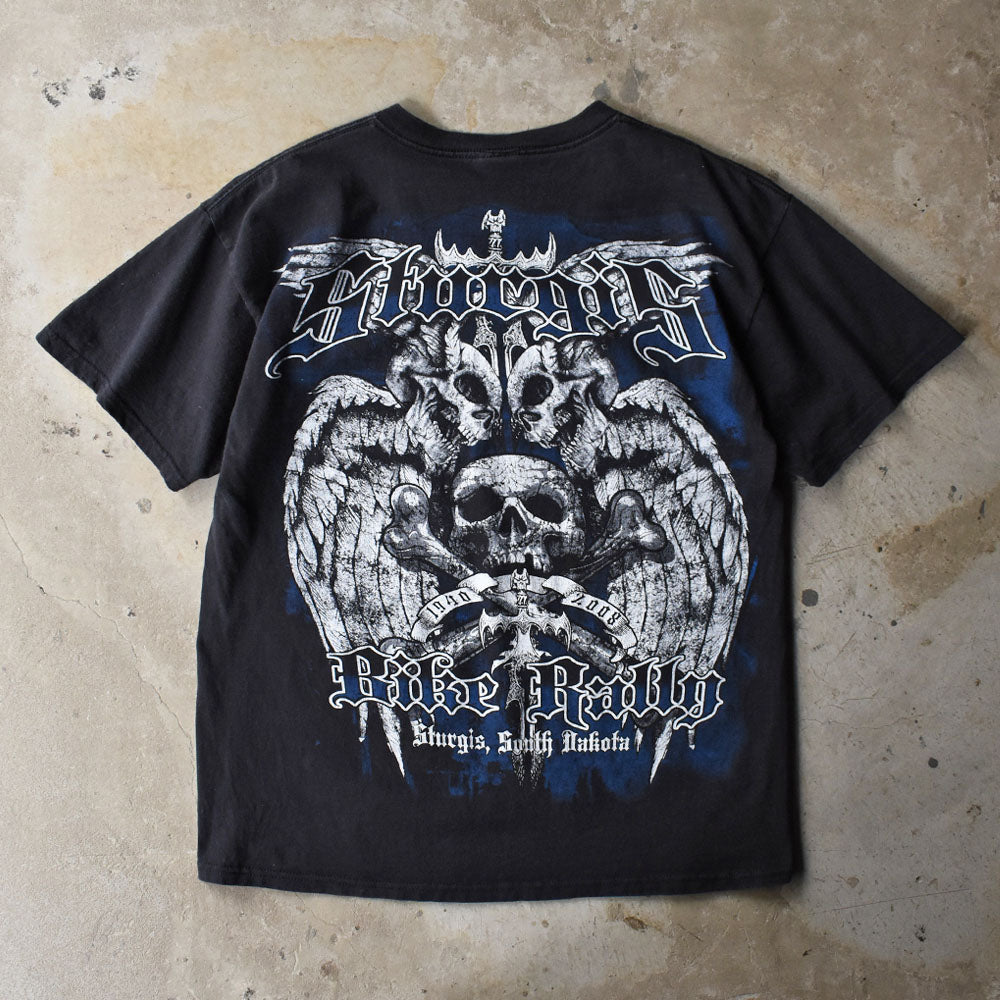 Y2K “STURGIS BIKE RALLY” 両面プリント バイクTシャツ 250427
