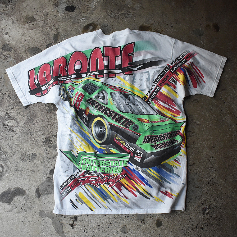 90's　CHASE authentics　AOP！　Racing Tee　USA製　230624H