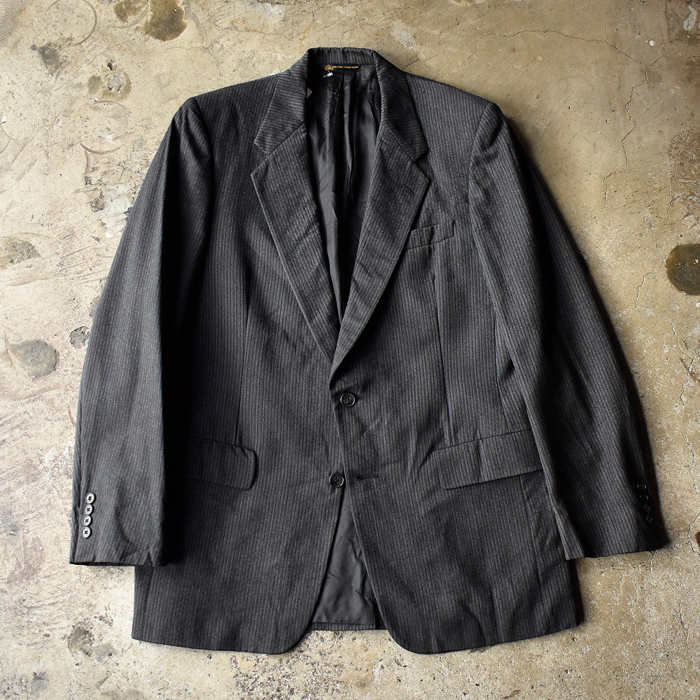 80's～ Christian Dior MONSIEUR ストライプ柄 テーラードジャケット 240322H