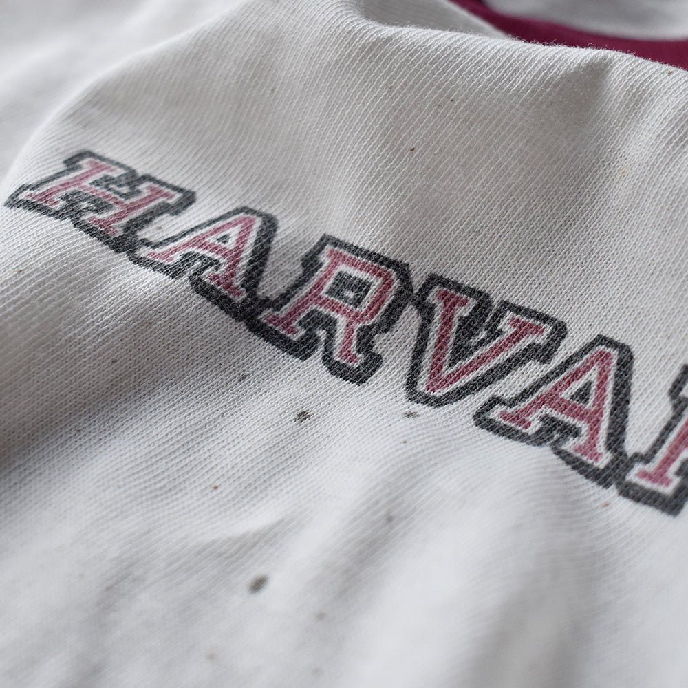60's Champion “HARVARD” 染み込み リンガーTシャツ USA製 240528H
