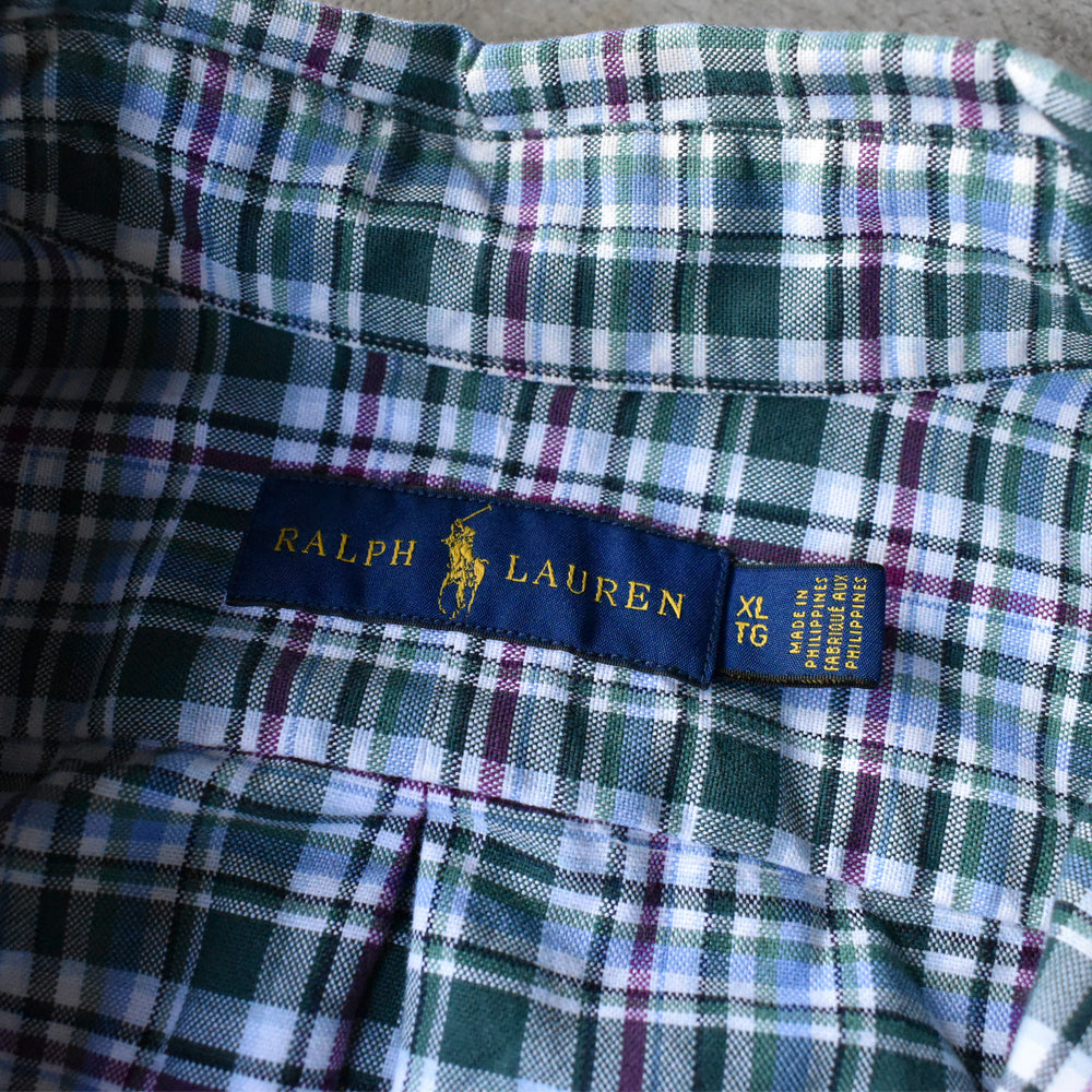 Ralph Lauren チェック ボタンダウンシャツ 240327 S2083