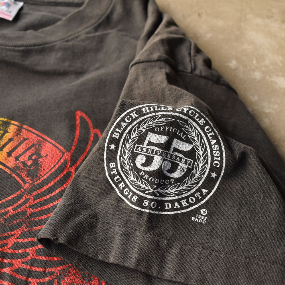 90’s 雰囲気抜群！ “Blackhills cycle classics” バイク 両面プリントTシャツ USA製 240909