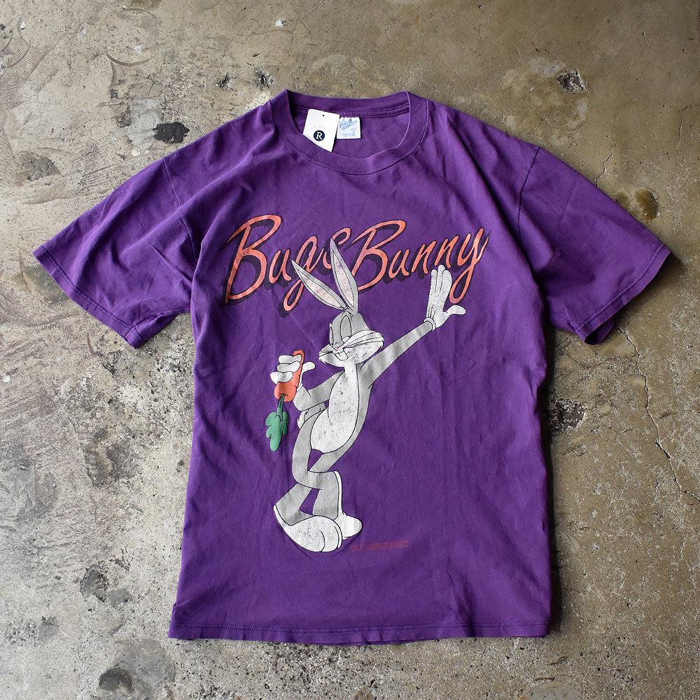 90's Looney Tunes “Bugs Bunny” パープル！ 海外アニメ キャラ Tシャツ USA製 250703H